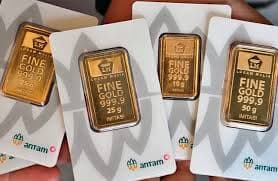 Harga Emas Antam Turun Rp22 Ribu Hari Ini