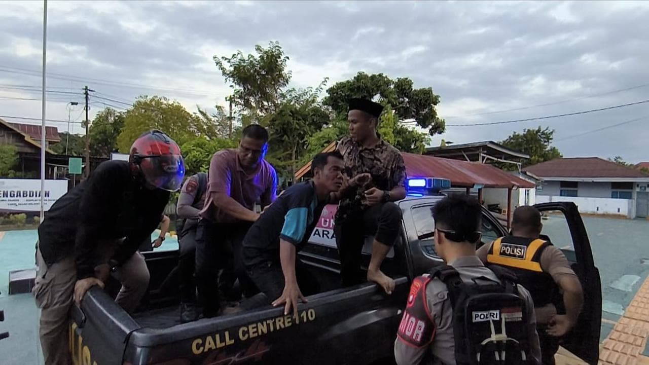 Kabur Saat Salat Jumat, 2 Tahanan Lapas Polman Ditangkap Saat Sembunyi di Empang