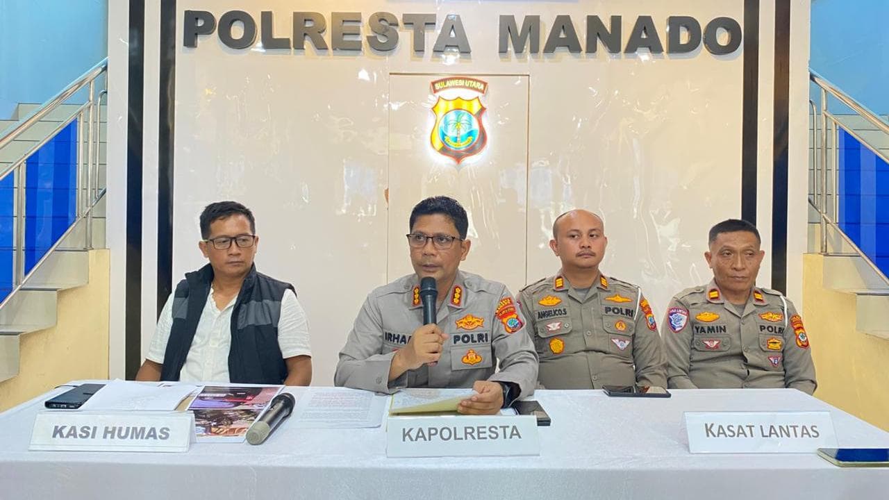 Polisi Jadi Tersangka Tabrak Lari Tewaskan Satu Orang di Manado, Kini Dipatsus